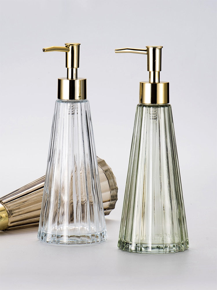 Glass Bottle Hand Washing Soap Dispenser