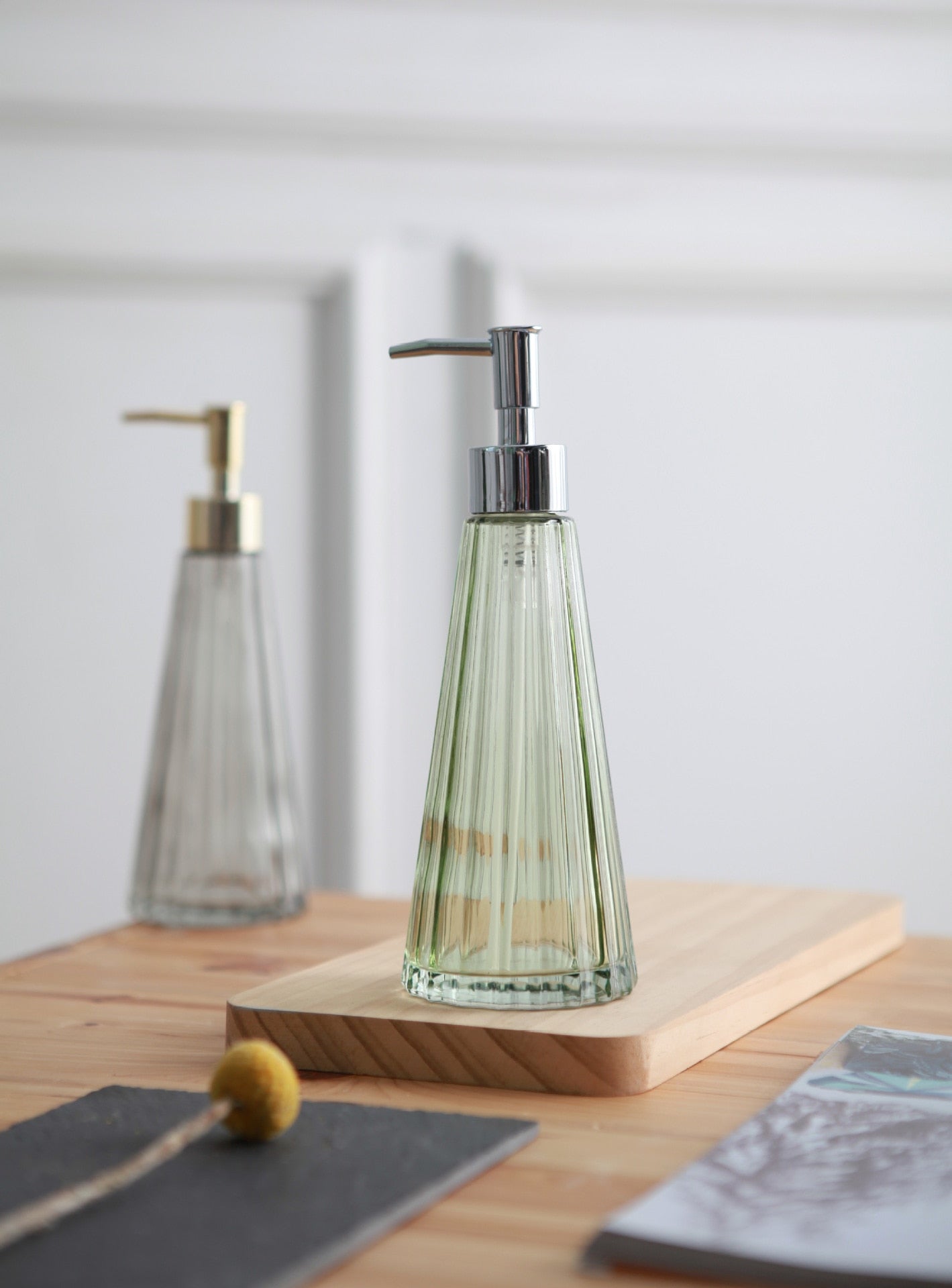 Glass Bottle Hand Washing Soap Dispenser